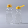 480g / 350ml Matière en plastique Pet Bear Shape Bouteille de bouteille de bouteille de miel Bouteille de ketchup Bouteille de mayonnaise avec bouchons de soupape en silicone (EF-H03480)